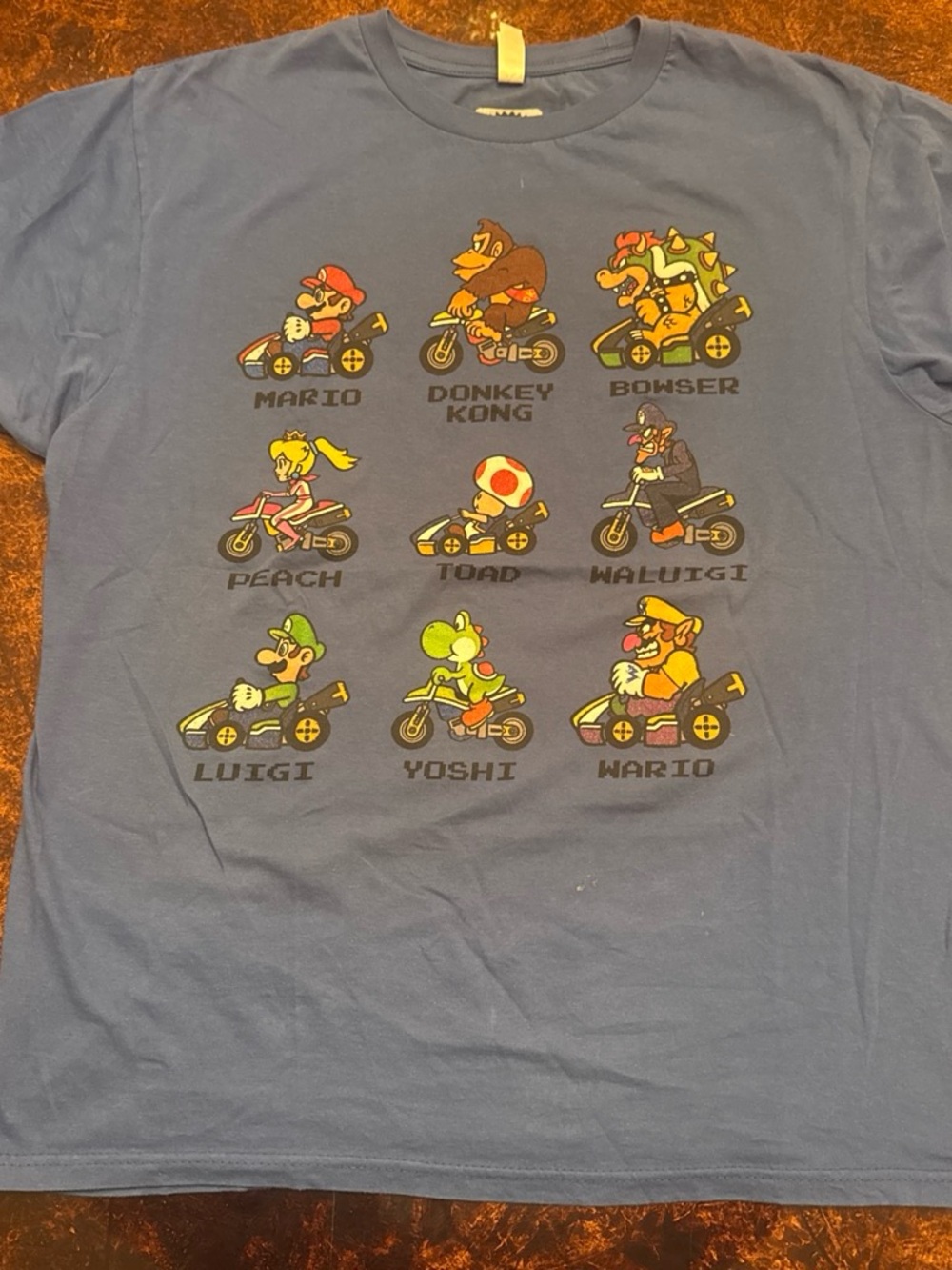Nintendo Blue Graphic Mario Kart Character Tee